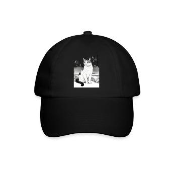 Hauskatzen Besitzer Niedliche Katze Katzen Dame - Baseballkappe - Schwarz/Schwarz - Vorne