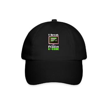 Impression 3D Je parle couramment le G-Code - Casquette classique - noir/noir - Devant