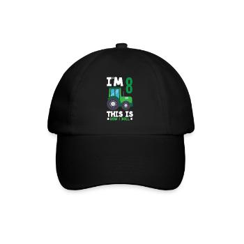 1er anniversaire tracteur 1 an anniversaire chemise - Casquette classique - noir/noir - Devant