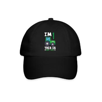 1er anniversaire tracteur 1 an chemise d’anniversaire - Casquette classique - noir/noir - Devant