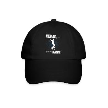 Einrad fahren - Baseballkappe - Schwarz/Schwarz - Vorne
