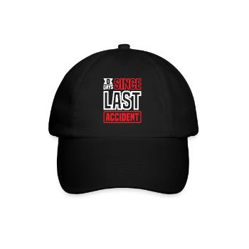 0 jours depuis le dernier accident 34 - Casquette classique - noir/noir - Devant