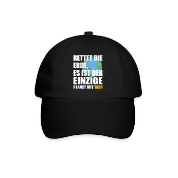 La bière sauve la planète - Casquette classique - noir/noir - Devant
