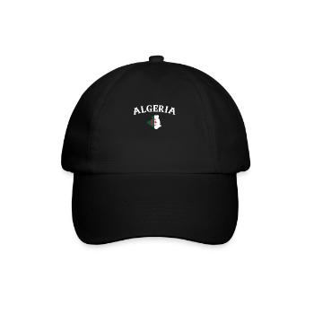 Algeria Karte Algerien Algerische Flagge Algerier - Baseballkappe - Schwarz/Schwarz - Vorne