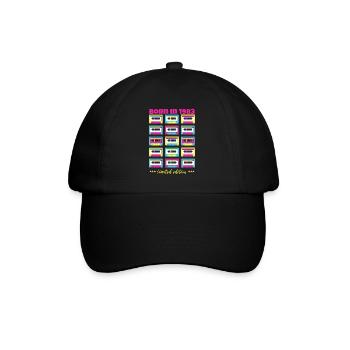 Born in 1983 Classic cassette tape original gift - Baseball Cap - black/black - Front