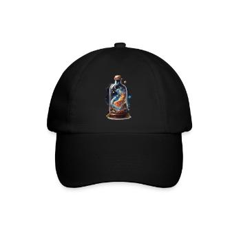 Universum in Flasche Boho Style Ästhetik - Baseballkappe - Schwarz/Schwarz - Vorne