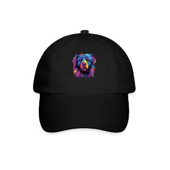 Aquarelle Colorée Petit Basset Pyrénéenne - Casquette classique - noir/noir - Devant