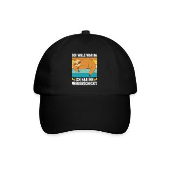 Faulpelz Der Wille War Da Ich Hab Ihn Weggeschickt - Baseballkappe - Schwarz/Schwarz - Vorne