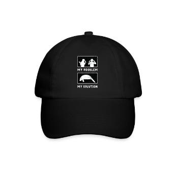 Dugong Lover Mon Problème Mon Pictogramme Papa Vache De Mer - Casquette classique - noir/noir - Devant