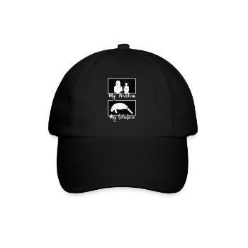 Dugong Lover Mon Problème Mon Pictogramme Maman Lamantin - Casquette classique - noir/noir - Devant