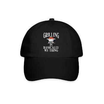 Grill Barbecue Grilling - Baseballkappe - Schwarz/Schwarz - Vorne