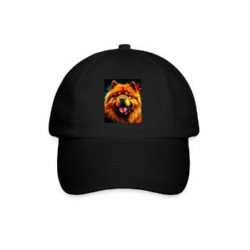 Portrait de chien Chow Chow - Casquette classique - noir/noir - Devant