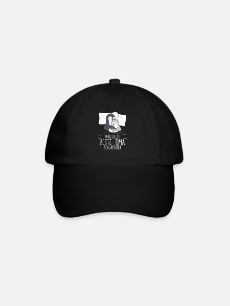 Offizielles Beste Oma Schlafshirt - Baseballkappe - Schwarz/Schwarz