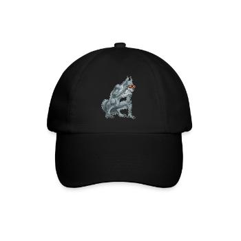 Werwolf Halloween Sonnenbrille - Baseballkappe - Schwarz/Schwarz - Vorne