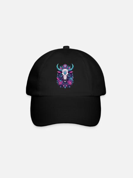 Crâne spirituel Mandala Animal Dream Catcher - Casquette classique - noir/noir