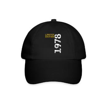 1978 édition limitée cadeau d’anniversaire femme mari - Casquette classique - noir/noir - Devant