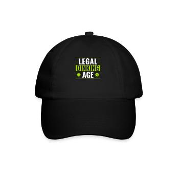 Pickleball Player Legal Dinking Age Funny - Baseball Cap - black/black - Front