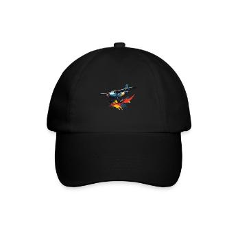 Model Airplane Pilot Airplane Hobby - Baseball Cap - black/black - Front