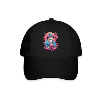 Grenouille asiatique Streetwear esthétique vintage - Casquette classique - noir/noir - Devant