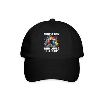 Just A Boy Who Loves Her Mop - Baseball Cap - black/black - Front