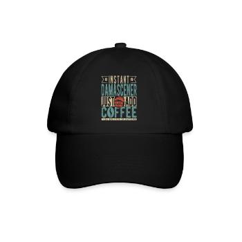 Instant-Damascener Fügen Sie einfach Kaffee hinzu - Baseballkappe - Schwarz/Schwarz - Vorne