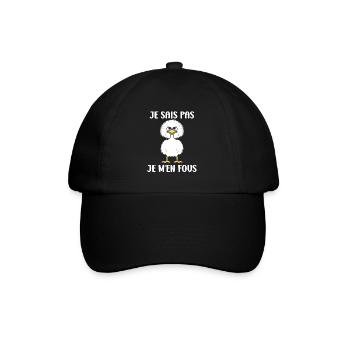Humour autruche - Casquette classique - noir/noir - Devant