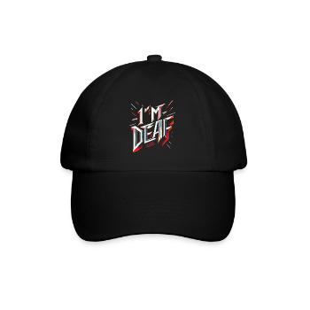 I'm Deaf 44 - Baseball Cap - black/black - Front