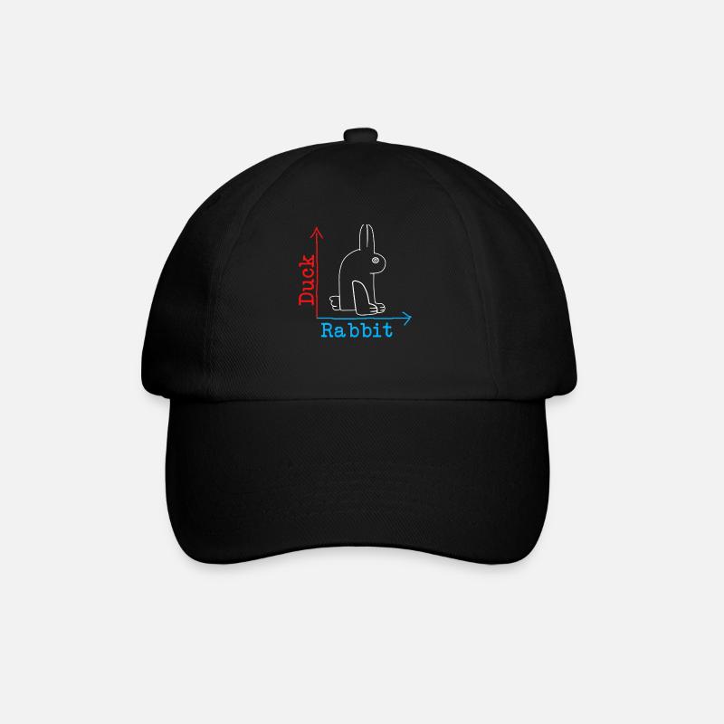 Wittgensteins Hasen-Enten-Illusion - Baseballkappe - Schwarz/Schwarz