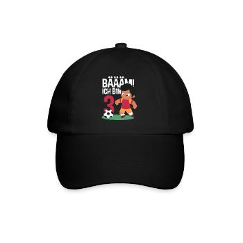 3rd Birthday 3 Years Soccer Soccer Player - Baseball Cap - black/black - Front