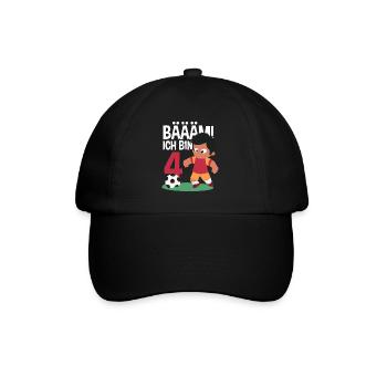4e anniversaire 4 ans de football joueur de football - Casquette classique - noir/noir - Devant