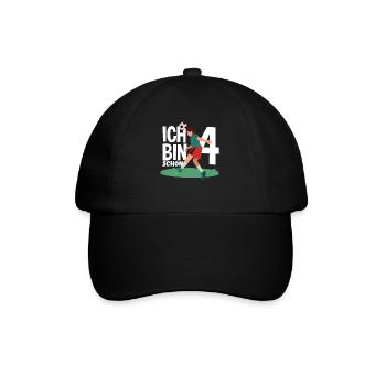 4e anniversaire 4 ans de football joueur de football - Casquette classique - noir/noir - Devant