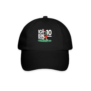 10e anniversaire 10 ans Football Joueur de football - Casquette classique - noir/noir - Devant