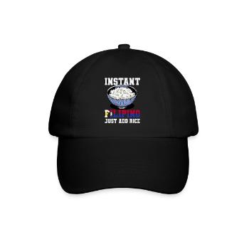 Philippinischer Reisliebhaber - Baseballkappe - Schwarz/Schwarz - Vorne