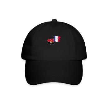 Flag of Angola France Angolan - Baseball Cap - black/black - Front