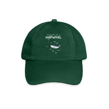 Narwhal Unicorn Whale - Baseball Cap - bottle green - Front
