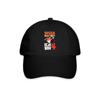 4e anniversaire 4 ans de football joueur de football - Casquette classique - noir/noir - Devant