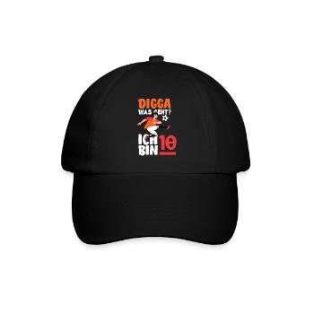 10e anniversaire 10 ans Football Joueur de football - Casquette classique - noir/noir - Devant