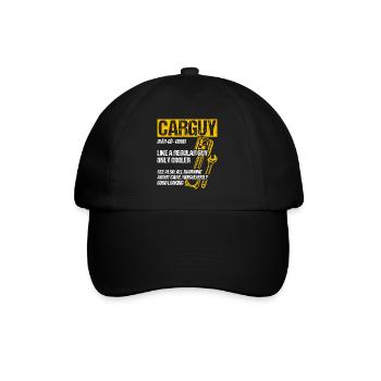 Car Guy Like A Regular Guy Tuning Autoliebhaber Re - Baseballkappe - Schwarz/Schwarz - Vorne