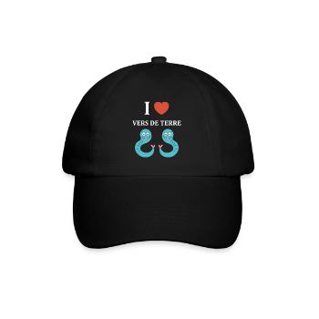 Humour ver de terre - Casquette classique - noir/noir - Devant