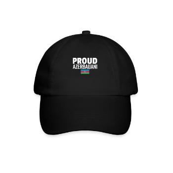 Proud Azerbaijani Azerbaijan Flag - Baseball Cap - black/black - Front