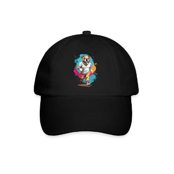 Bulldog Streetwear Jogging Aesthetic Fitness - Baseball Cap - black/black - Front