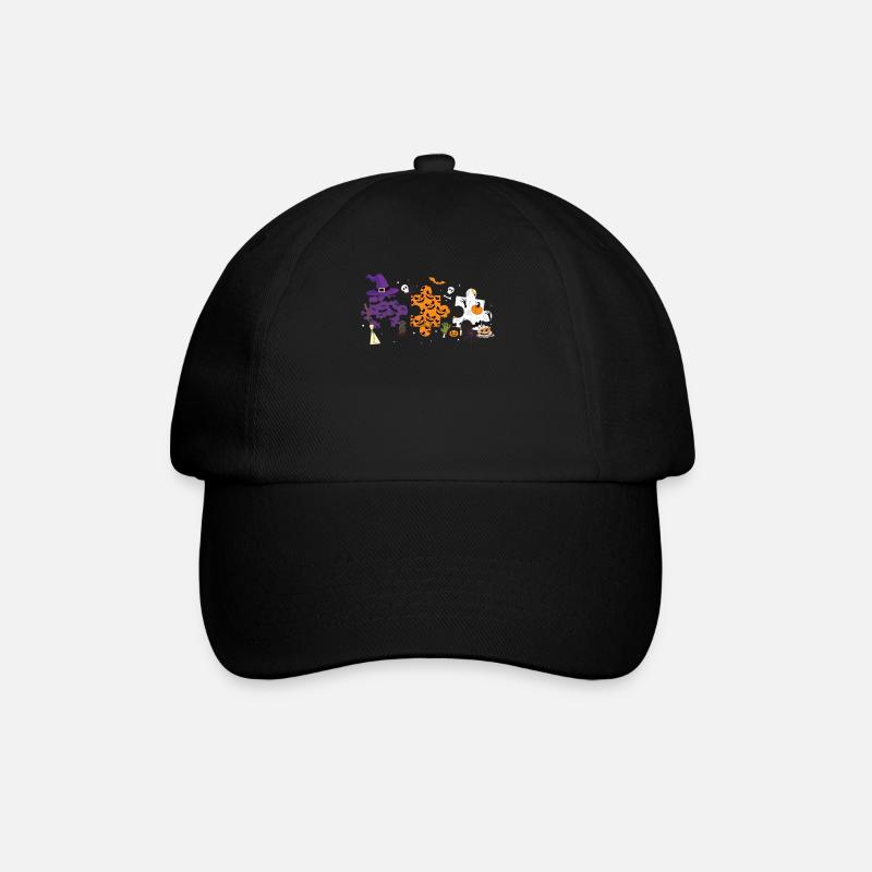 Autismus Halloween - Baseballkappe - Schwarz/Schwarz