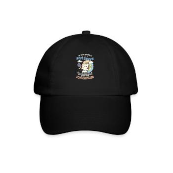 Tennis Player Cute Unicorn Tennis - Baseball Cap - black/black - Front