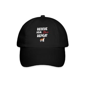 Rescue Heal Love Repeat Vet Dogaholic - Baseball Cap - black/black - Front