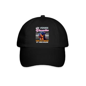 Rottweiler Frau VERGISS DIAMANTEN MEIN ROTTWEILER - Baseballkappe - Schwarz/Schwarz - Vorne