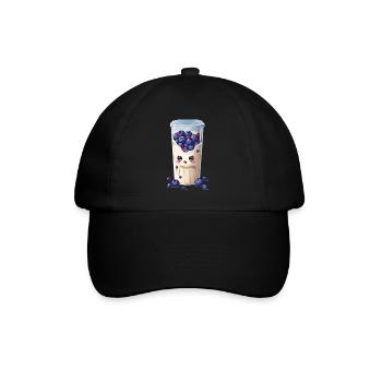 Myrtilles Mignon Milkshake Kawaii Fun - Casquette classique - noir/noir - Devant