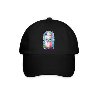 Myrtilles Kawaii Anime Milkshake Fun - Casquette classique - noir/noir - Devant