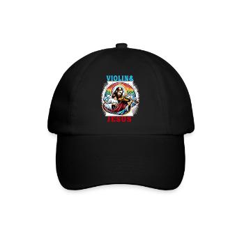 Conception musicale pour violon et Jésus Christ - Casquette classique - noir/noir - Devant