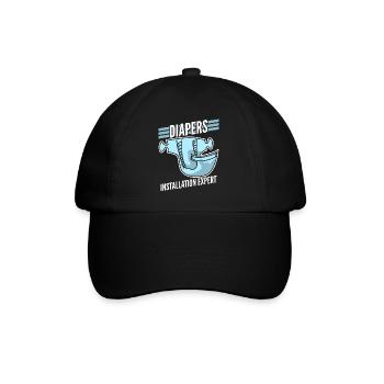 Diapers Baby Babies Parents - Baseball Cap - black/black - Front