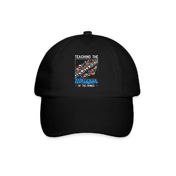 Flute Teacher Musical Instrument Flute Player - Baseball Cap - black/black - Front